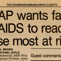 &quot;GCAP wants facts on AIDS to reach those most at risk,&quot; Newspaper Guest Commentary on GCAP AIDS sex education brochures