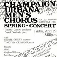 Champaign-Urbana Men&#039;s Chorus Concert Flyer