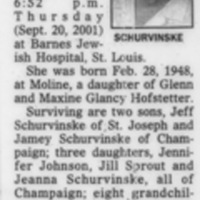 Obituary for Linda Schurvinske