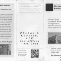 Phebus &amp; Koester, LLP Brochure
